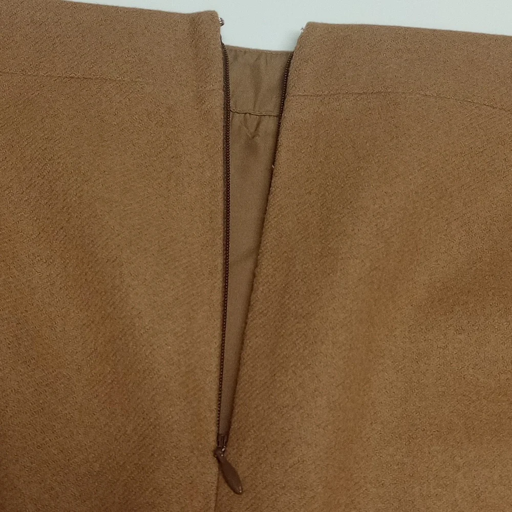 J.CREW TAN CAMEL KHAKI  WOOL CLASSIC "THE PENCIL" SKIRT - Picture 9 of 13